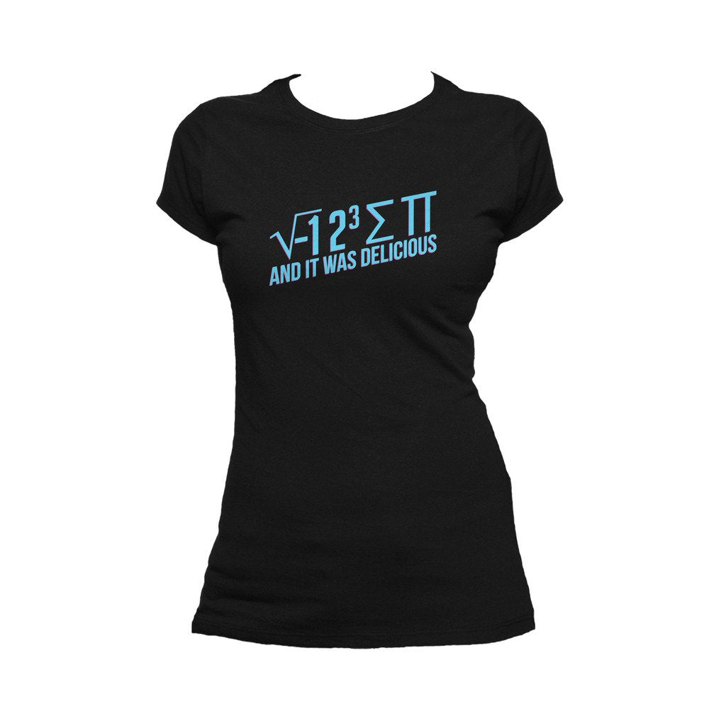 I Love Science I 8 Sum Pi Official Women's T-shirt (Black) - Urban Species Ladies Short Sleeved T-Shirt