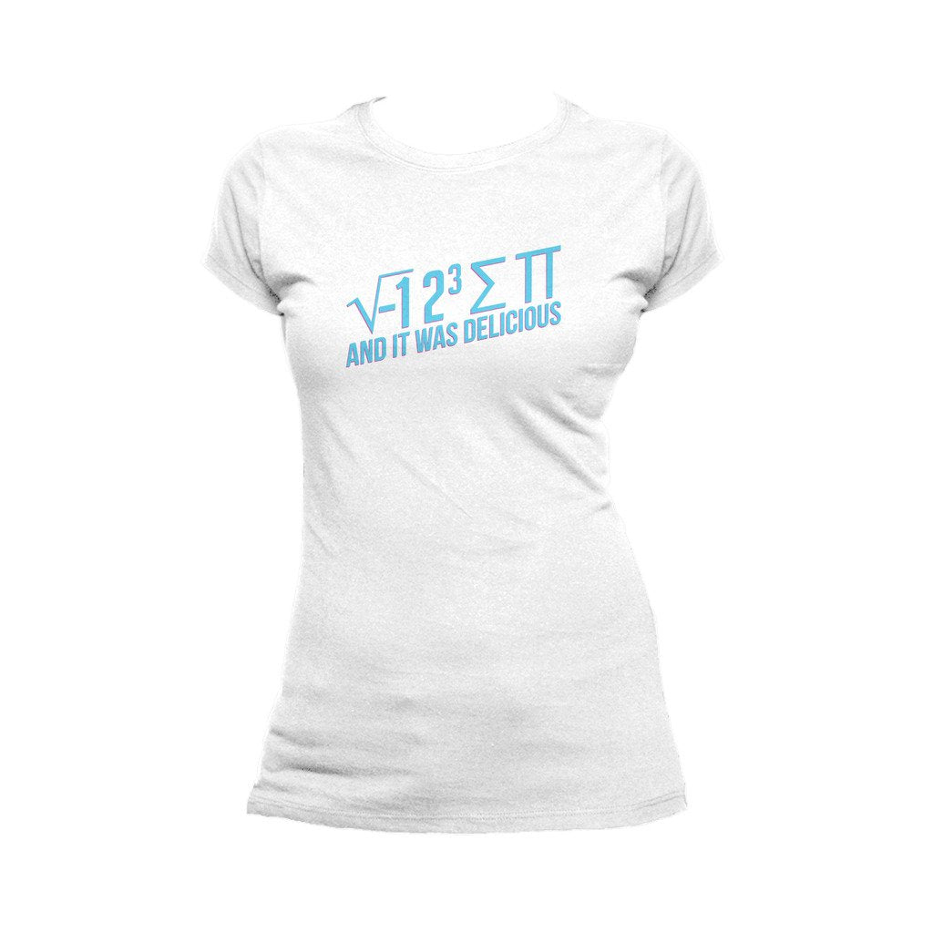 I Love Science I 8 Sum Pi Official Women's T-shirt (White) - Urban Species Ladies Short Sleeved T-Shirt