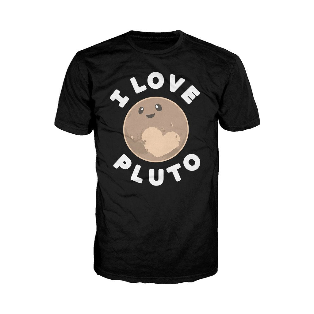 I Love Science I Love Pluto Official Men's T-shirt (Black) - Urban Species Mens Short Sleeved T-Shirt