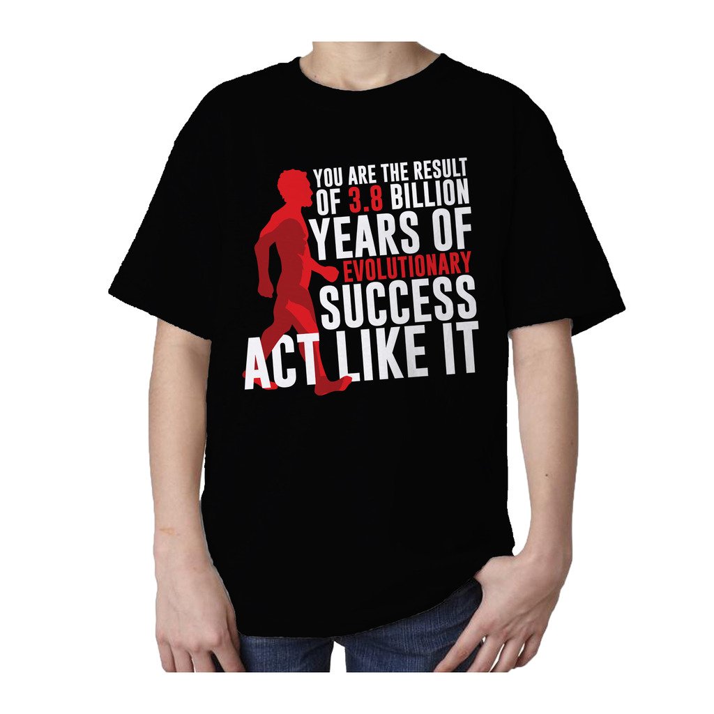 I Love Science Evolutionary Success Official Kid's T-shirt (Black) - Urban Species Kids Short Sleeved T-Shirt