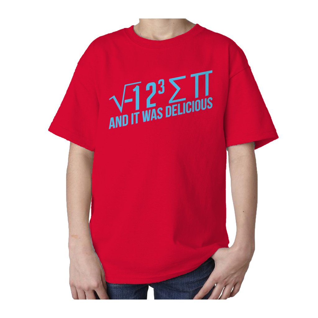 I Love Science I 8 Sum Pi Official Kid's T-shirt (Red) - Urban Species Kids Short Sleeved T-Shirt