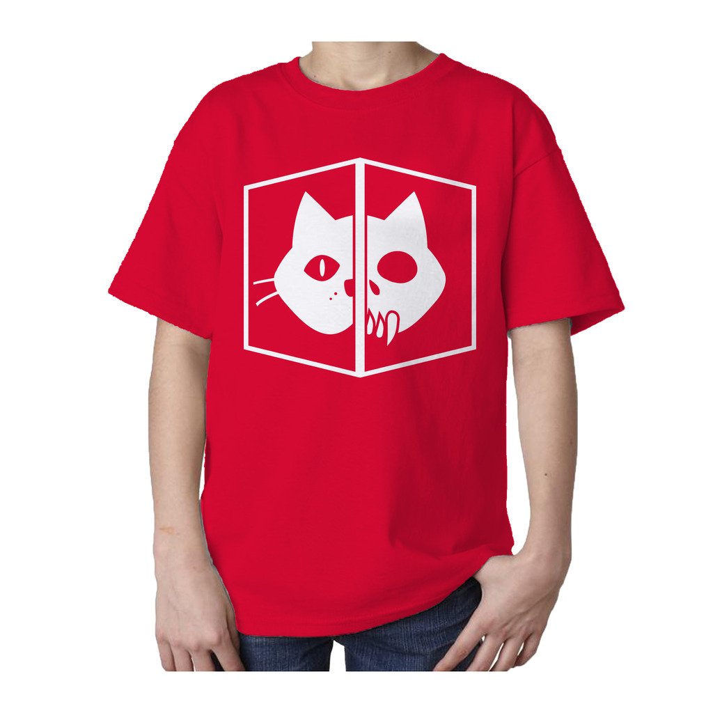 I Love Science Schrodinger's Cat Official Kid's T-shirt (Red) - Urban Species Kids Short Sleeved T-Shirt