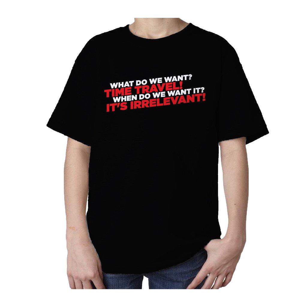 I Love Science Time Travel Official Kid's T-shirt (Black) - Urban Species Kids Short Sleeved T-Shirt