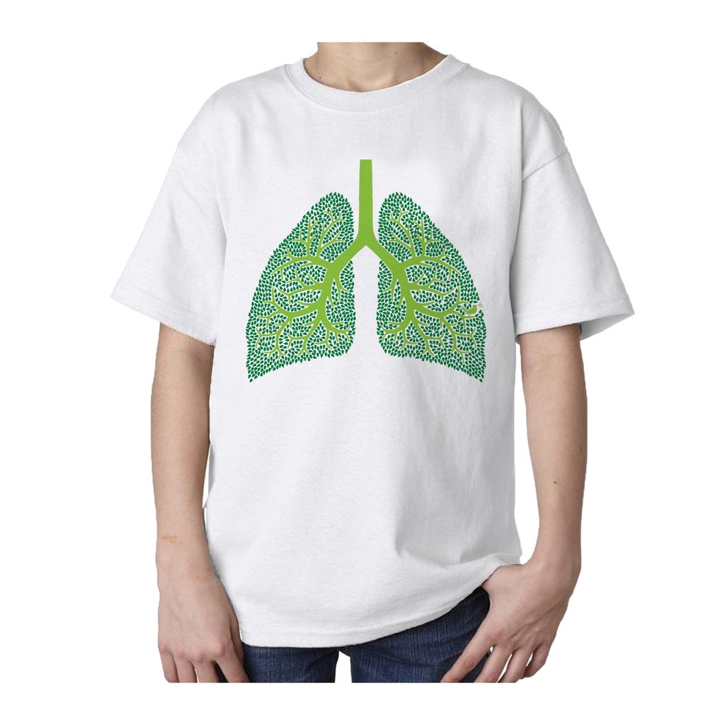 I Love Science Trees Are The Lungs Of Earth Official Kid's T-shirt (White) - Urban Species Kids Short Sleeved T-Shirt