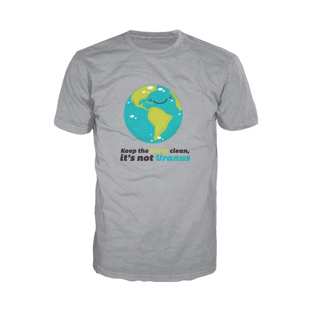 I Love Science Keep The Earth Clean It's Not Uranus Official Men's T-shirt (Heather Grey) - Urban Species Mens Short Sleeved T-Shirt