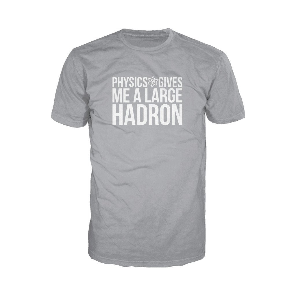 I Love Science Physics Gives Me A Large Hadron Official Men's T-shirt (Heather Grey) - Urban Species Mens Short Sleeved T-Shirt