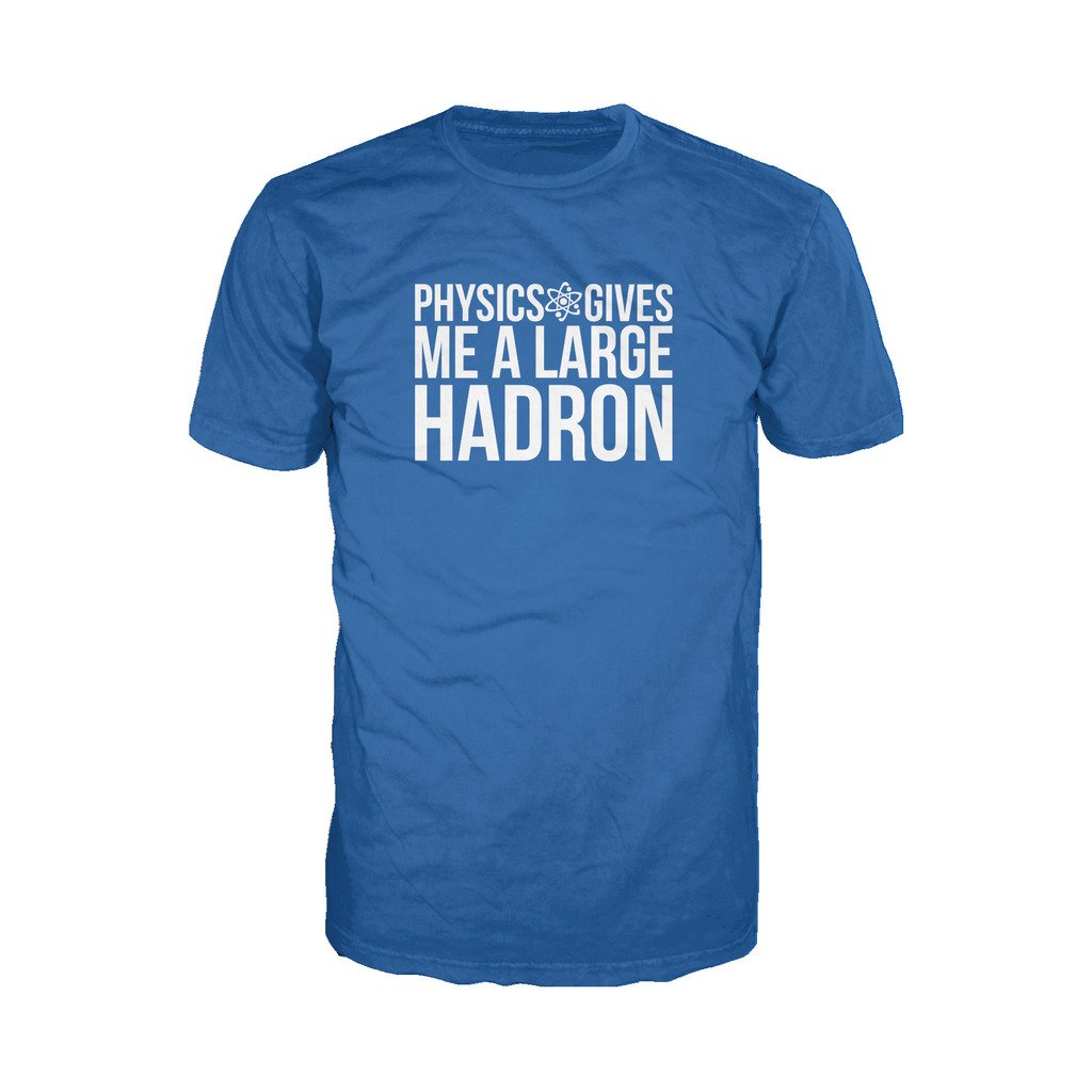 I Love Science Physics Gives Me A Large Hadron Official Men's T-shirt (Royal Blue) - Urban Species Mens Short Sleeved T-Shirt