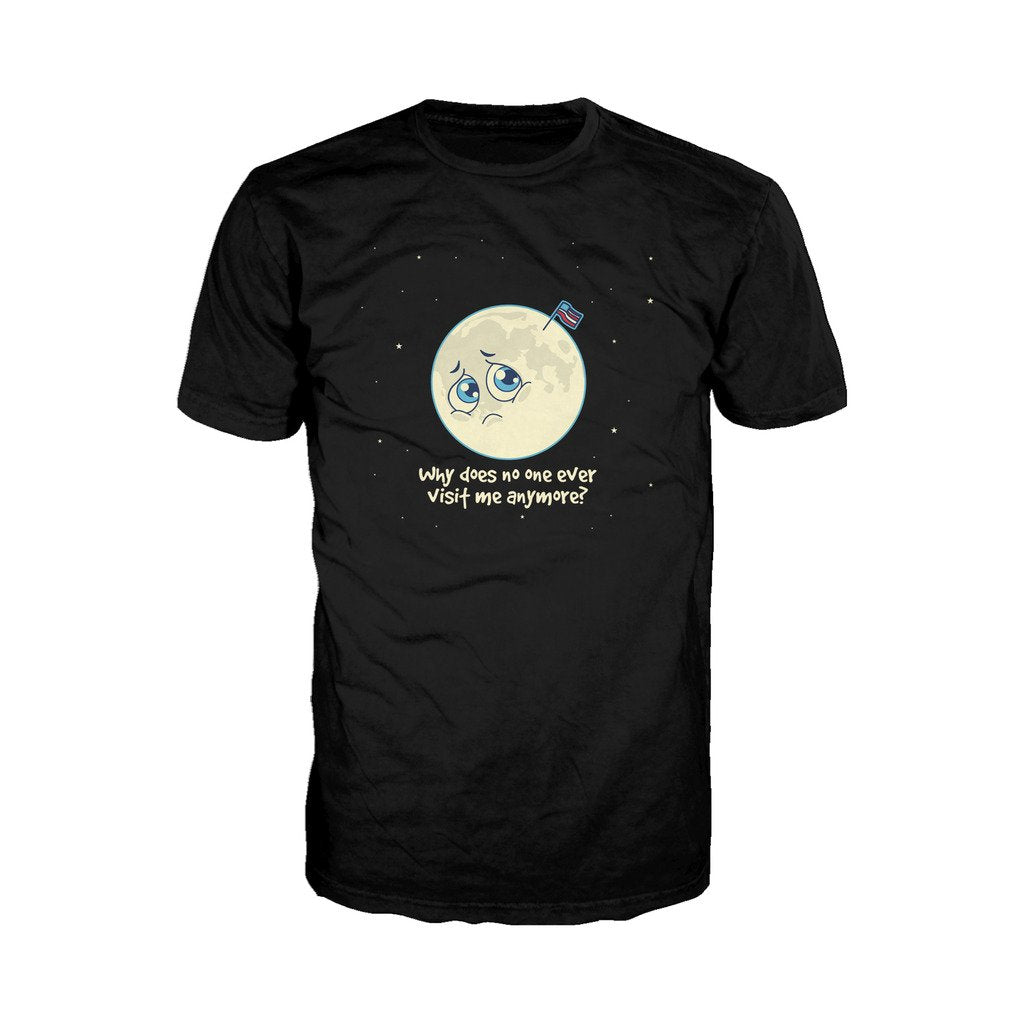 I Love Science Sad Moon Official Men's T-shirt (Black) - Urban Species Mens Short Sleeved T-Shirt