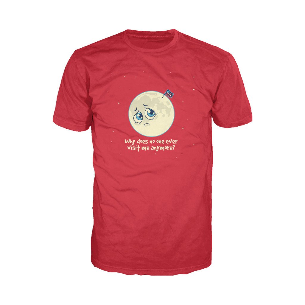 I Love Science Sad Moon Official Men's T-shirt (Red) - Urban Species Mens Short Sleeved T-Shirt