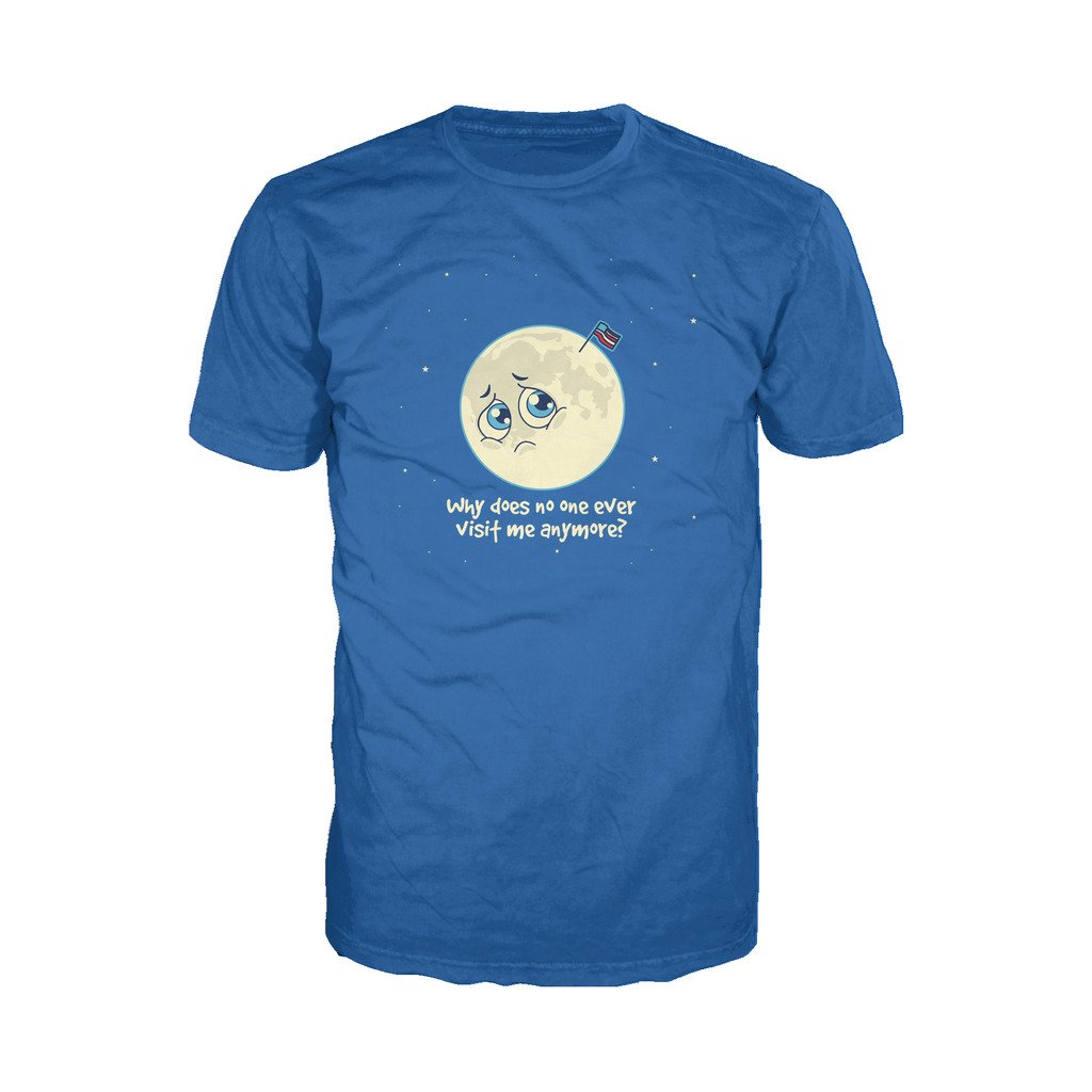 I Love Science Sad Moon Official Men's T-shirt (Royal Blue) - Urban Species Mens Short Sleeved T-Shirt