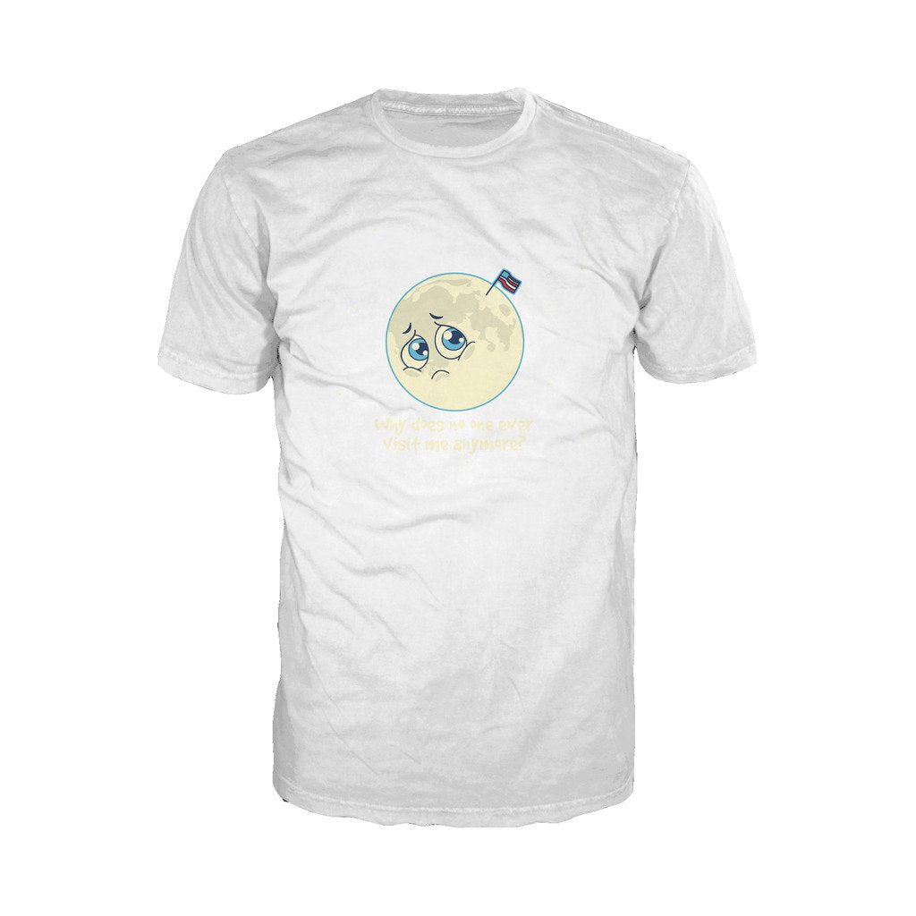 I Love Science Sad Moon Official Men's T-shirt (White) - Urban Species Mens Short Sleeved T-Shirt