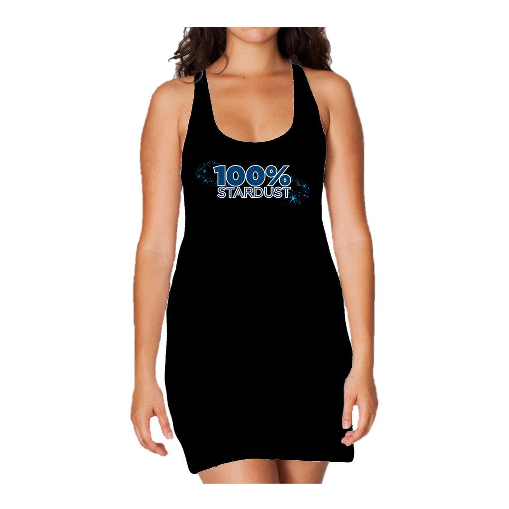 I Love Science 100% Stardust Official Women's Long Tank Dress (Black) - Urban Species Ladies Long Tank Dress