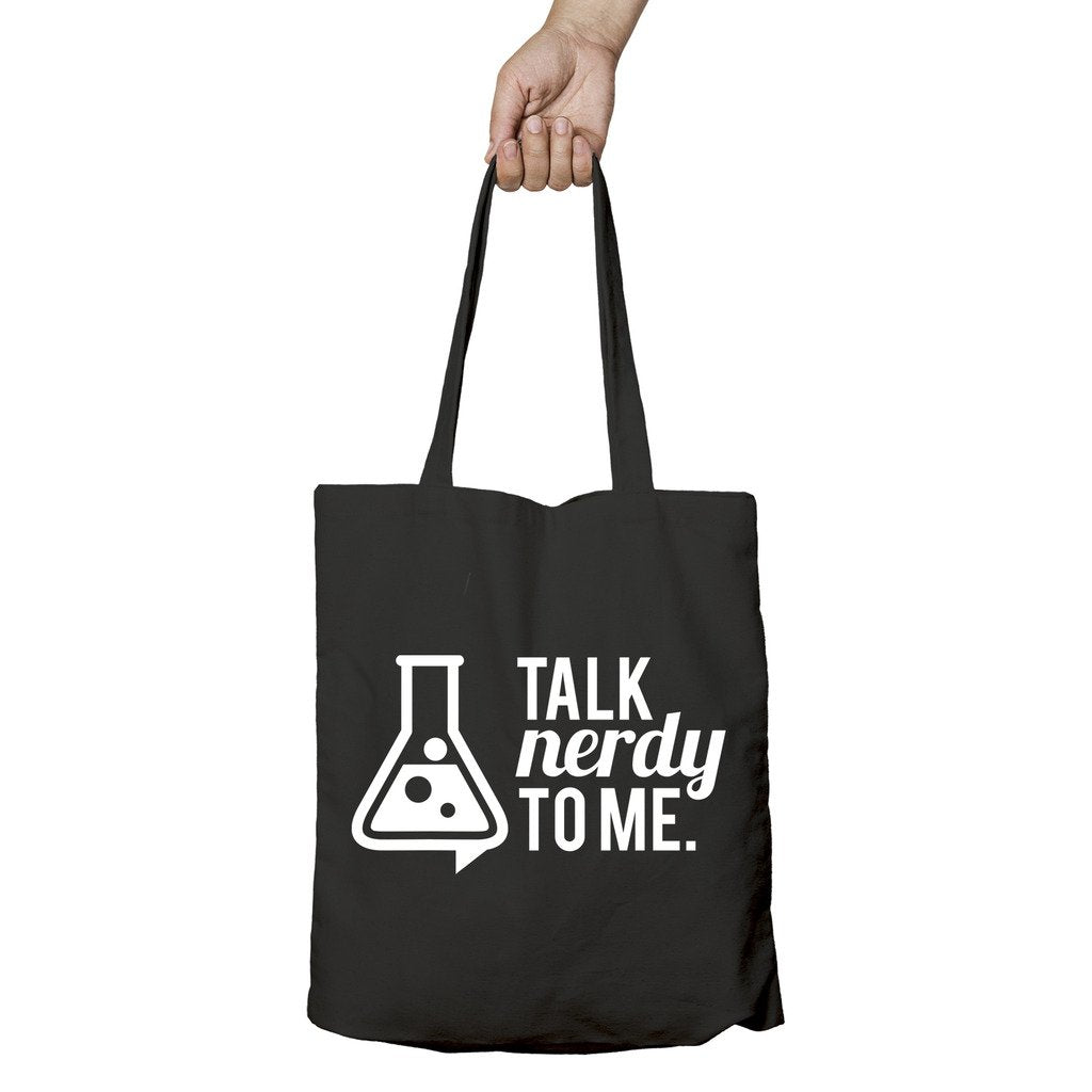 I Love Science Talk Nerdy To Me Official Tote Bag (Black) - Urban Species N/A Tote bag