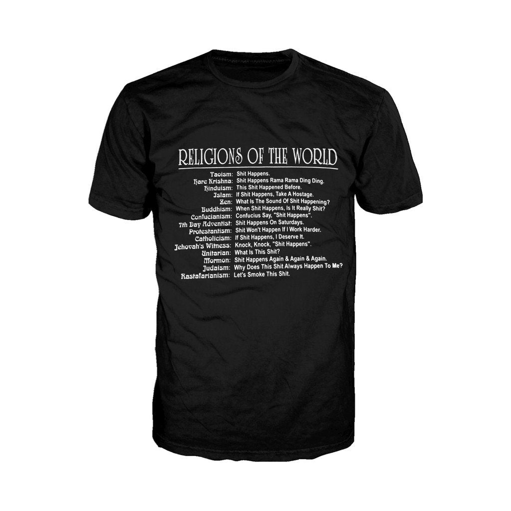 Urban Attitude Just for Lolz Religions of the World Men's Joke T-shirt (Black)