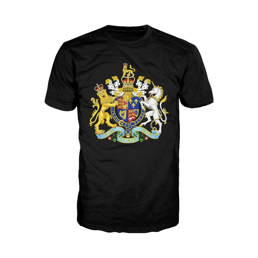 London Coats Of Arms Great Britian Men's T-shirt (Black) - Urban Species Mens Short Sleeved T-Shirt