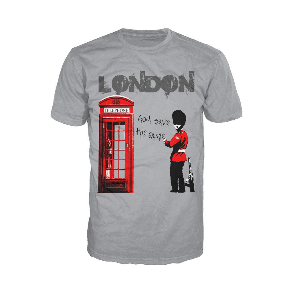 London God Save The Queen Men's T-shirt (Heather Grey) - Urban Species Mens Short Sleeved T-Shirt