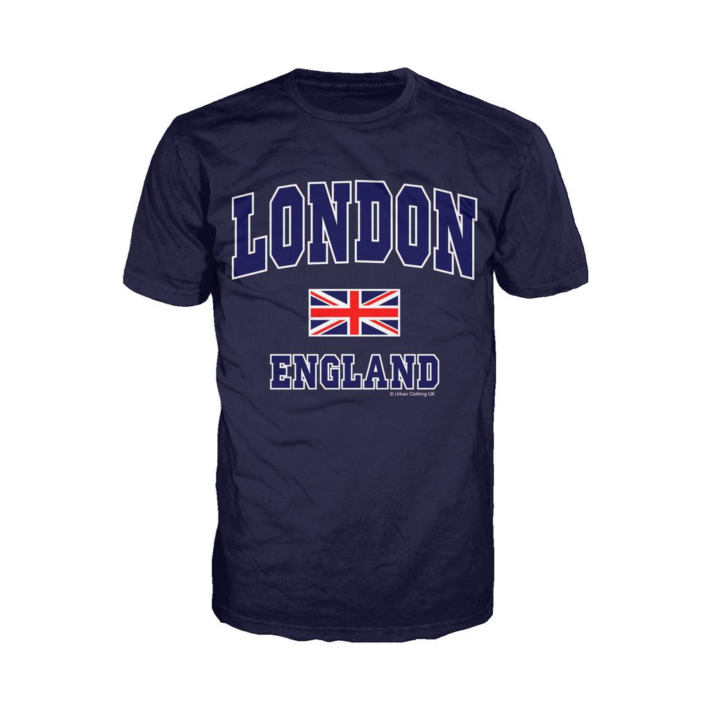 London Union Jack England Men's T-shirt (Navy) - Urban Species Mens Short Sleeved T-Shirt