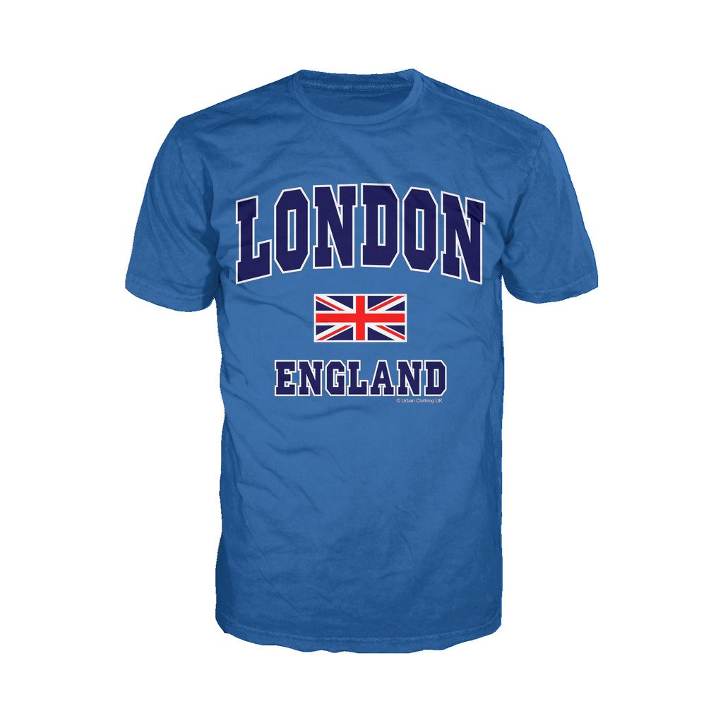 London Union Jack England Men's T-shirt (Royal Blue) - Urban Species Mens Short Sleeved T-Shirt