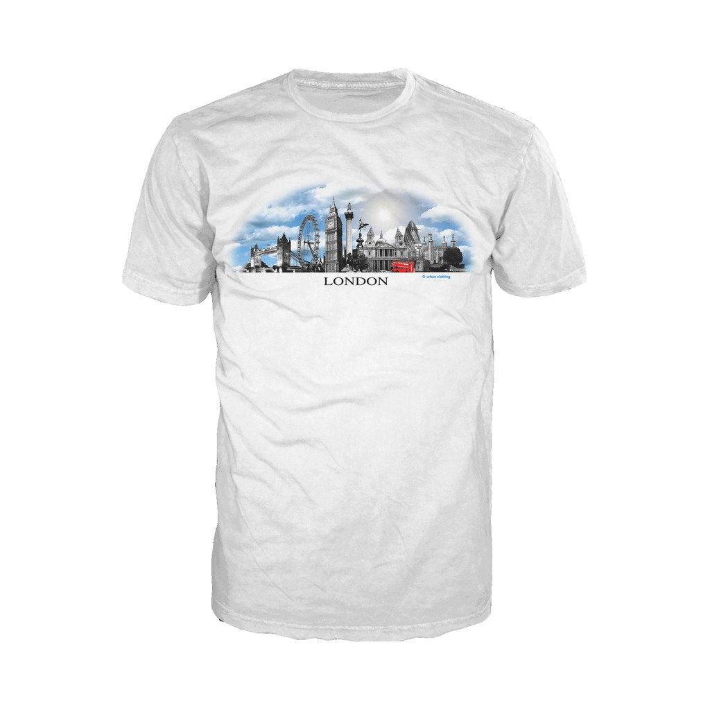London Silhouette Men's T-shirt (White) - Urban Species Mens Short Sleeved T-Shirt