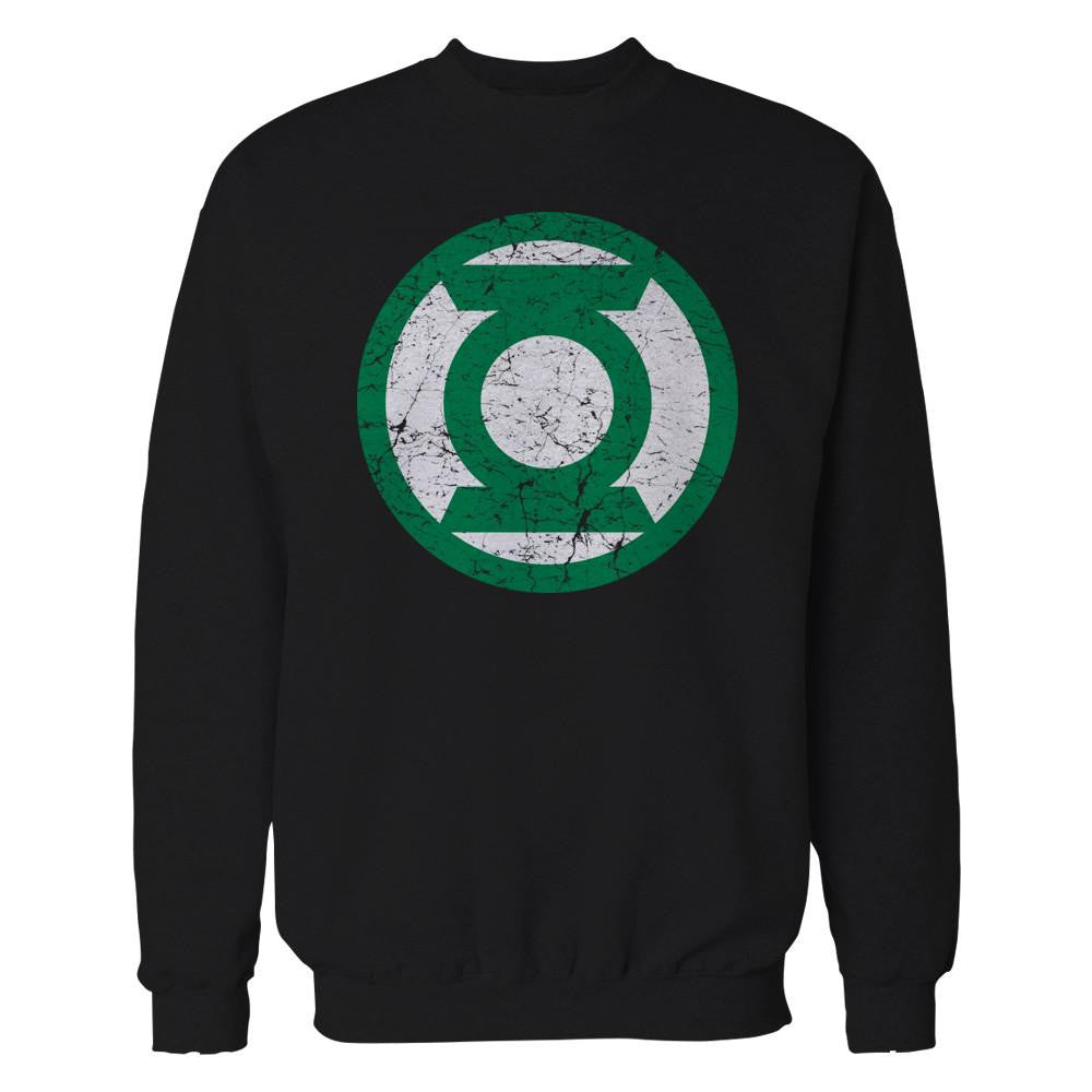 DC Comics Green Lantern Distressed Logo Official Sweatshirt Black - Urban Species