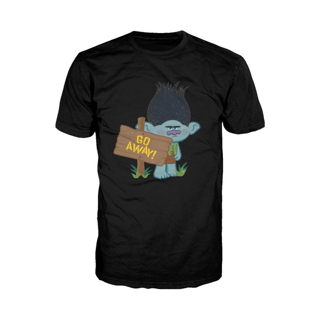 Trolls Go Away Official Men's T-Shirt (Black) - Urban Species Mens Short Sleeved T-Shirt