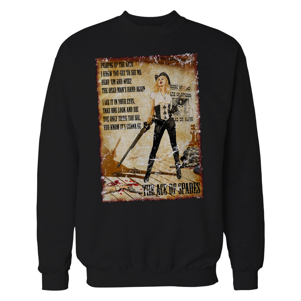 Motorhead Mike Mayhew Ace of Spades Official Sweatshirt (Black) - Urban Species Sweatshirt