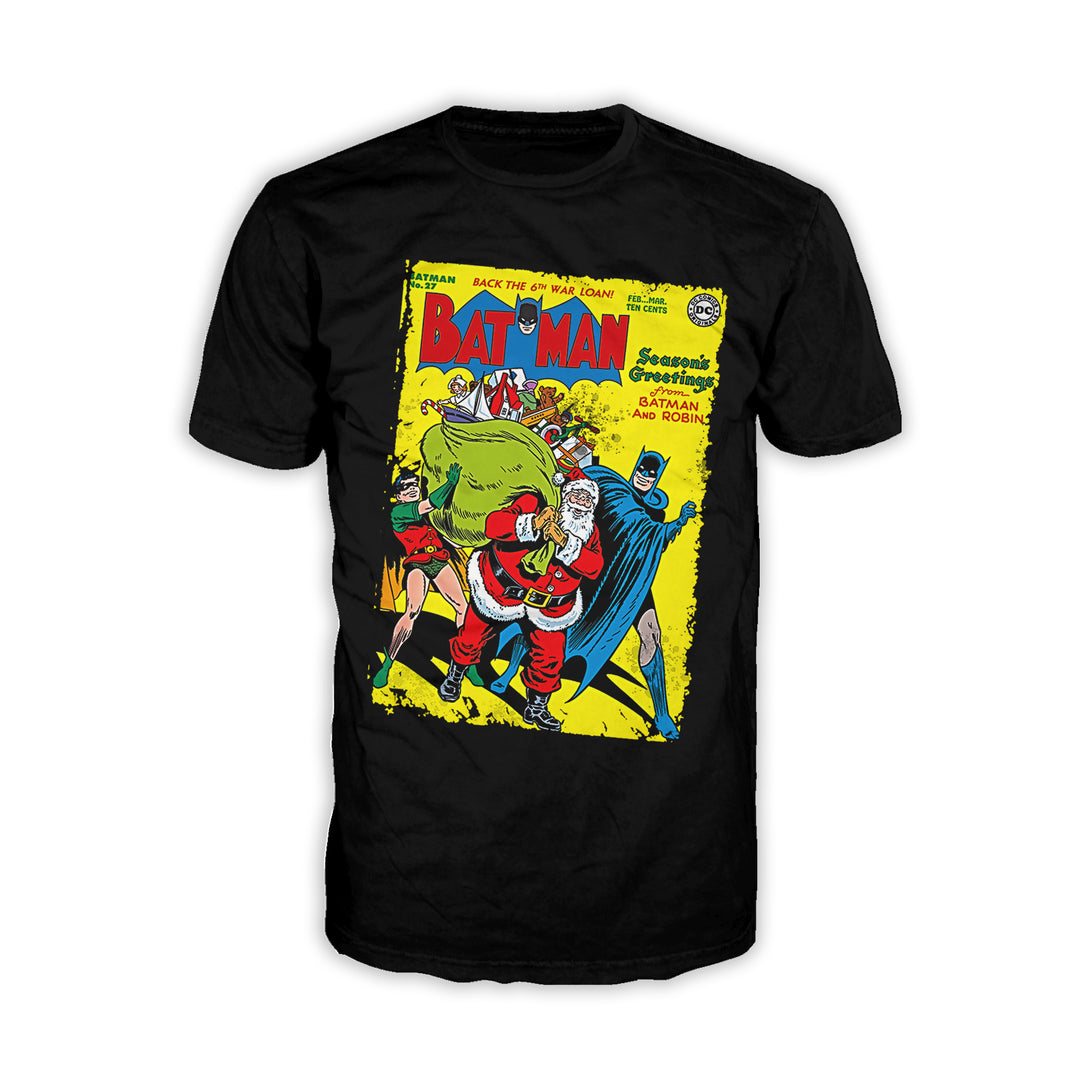 DC Comics Batman Cover 27 Xmas Men's T-shirt Black - Urban Species
