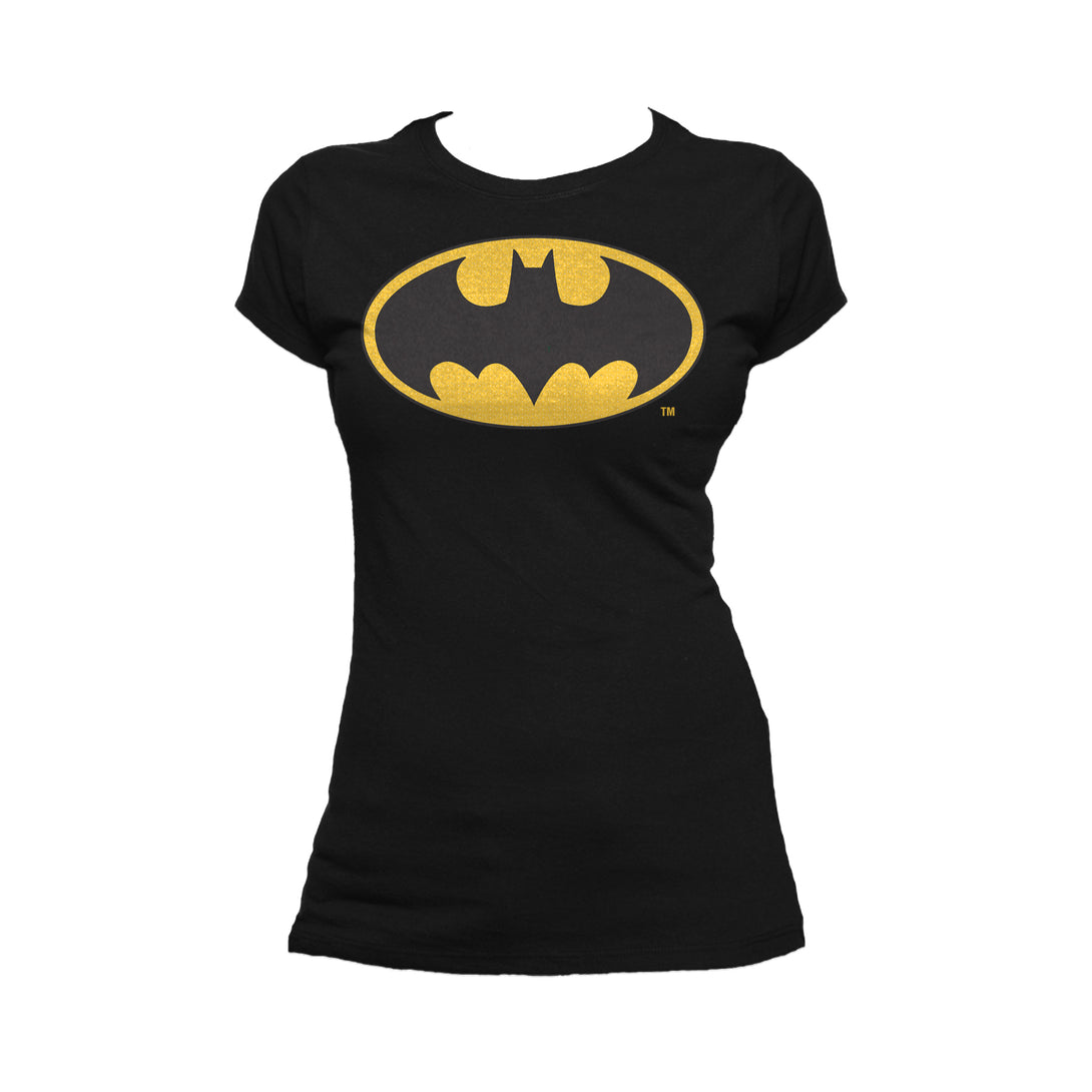 DC Comics Batman Logo Classic Official Women's T-shirt Black - Urban Species