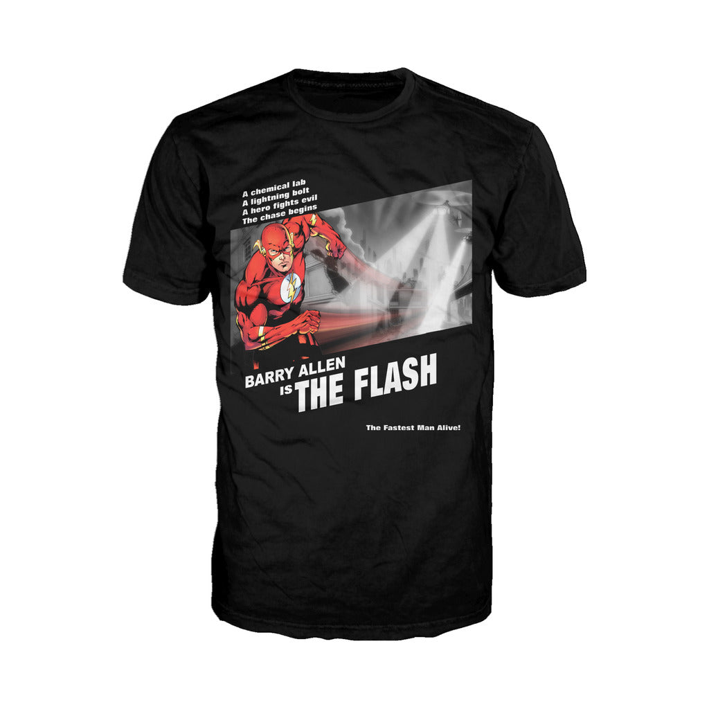 DC Comics Flash Fashion Fugitive Official Men's T-shirt Black - Urban Species