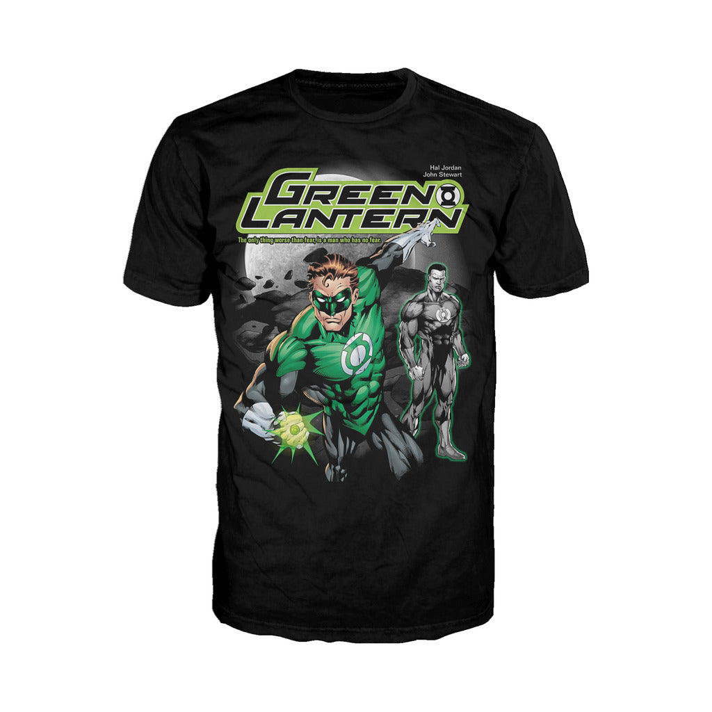 DC Comics Green Lantern Fashion Space Cops Official Men's T-shirt Black - Urban Species