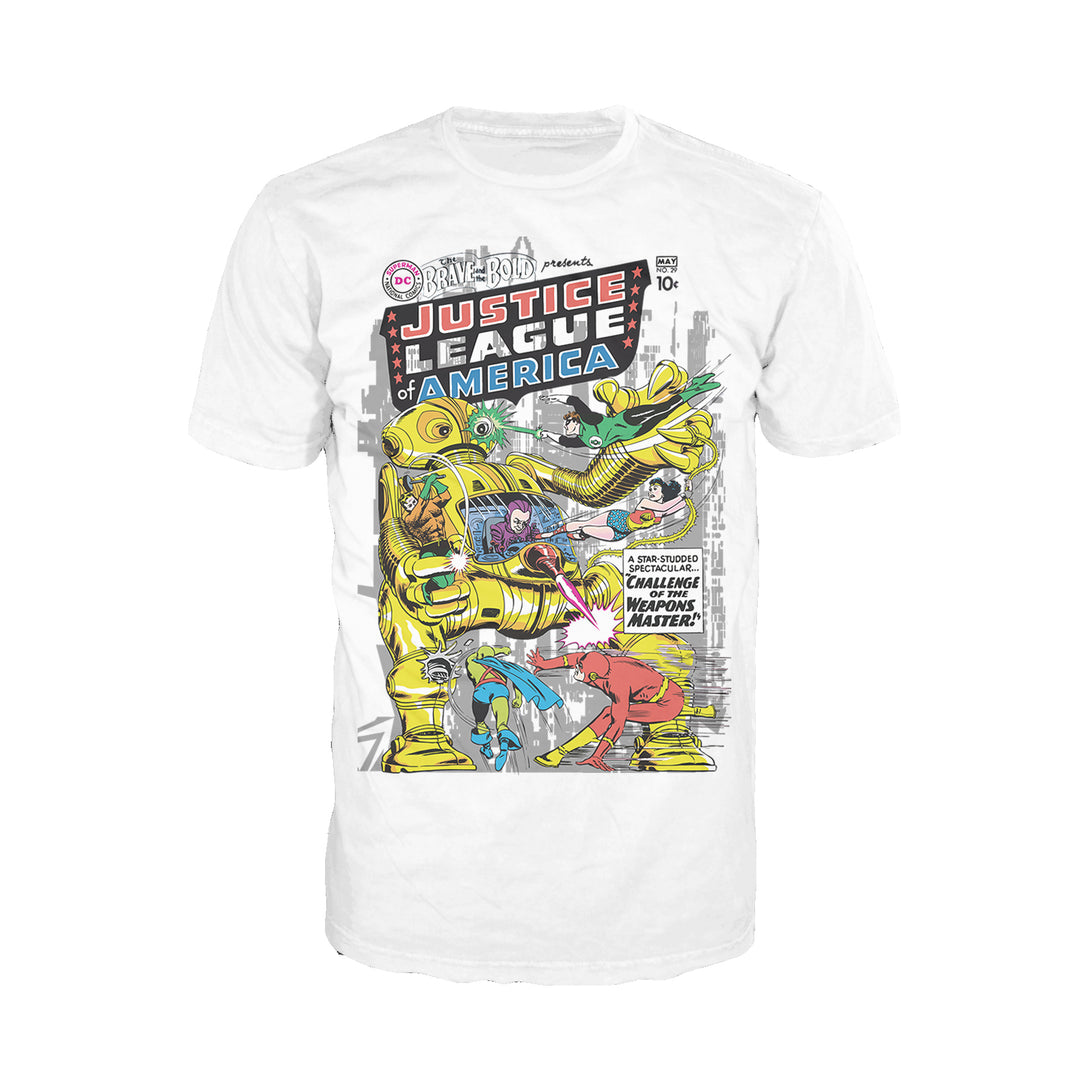 DC Comics Justice League Cover 29 Official Men's T-shirt White - Urban Species