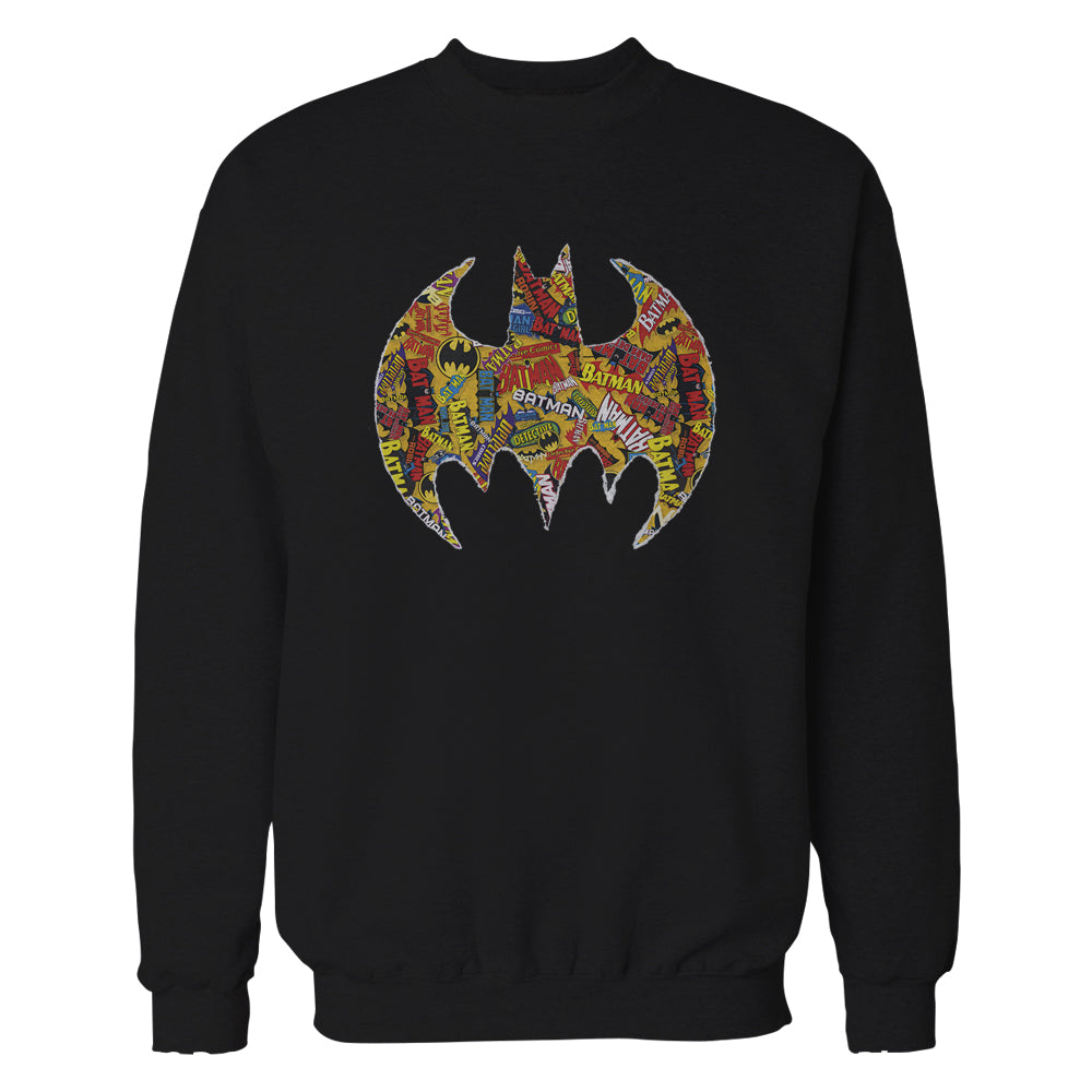 DC Comics Batman Comic Mash Logo Official Sweatshirt Black - Urban Species