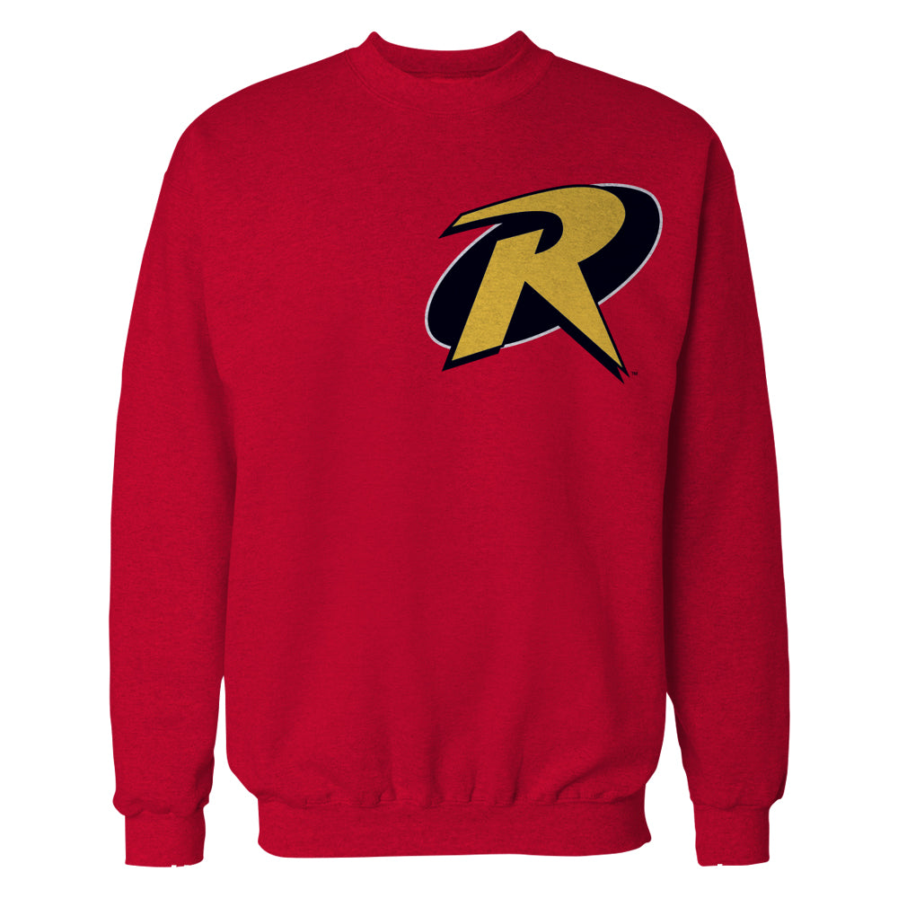 DC Comics Robin Logo Breast Official Sweatshirt Red - Urban Species