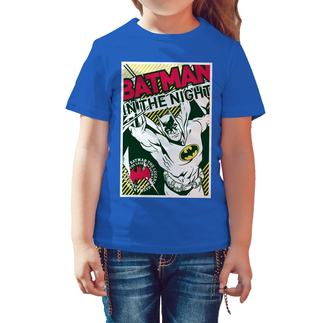DC Comics Batman Pop Knight Official Kid's T-Shirt Blue - Urban Species