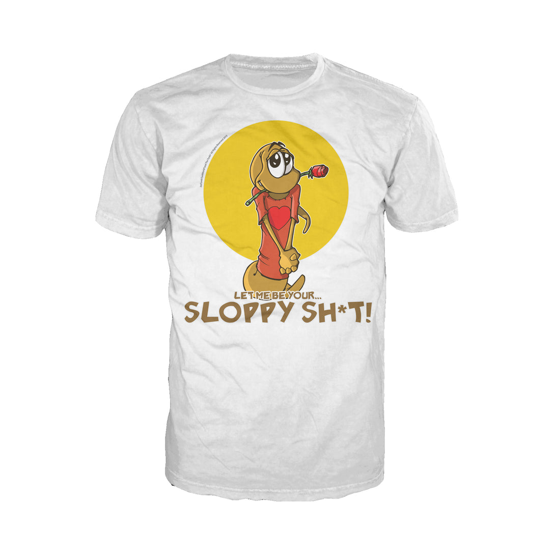 Joe Turds Sloppy Sh#t Official Men's T-Shirt (White) - Urban Species Mens Short Sleeved T-Shirt