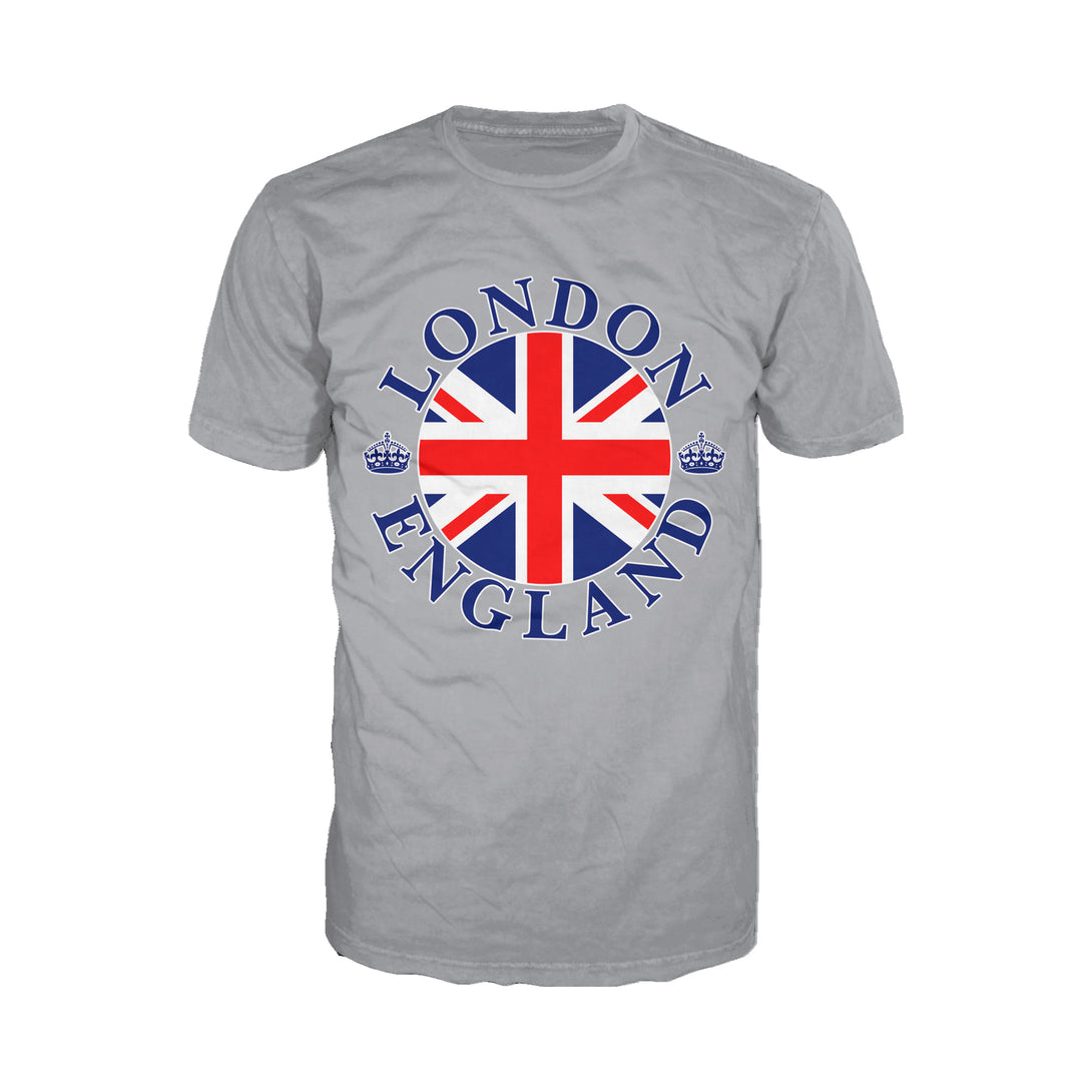 Urban Attitude London Calling Crown Badge Men's T-shirt (Heather Grey)