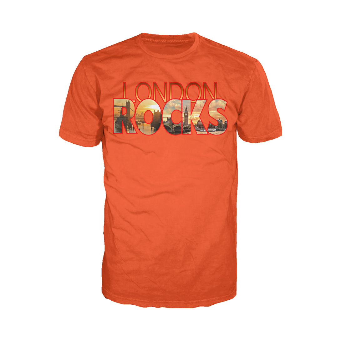 Urban Attitude London Calling Rocks Men's T-shirt (Orange)