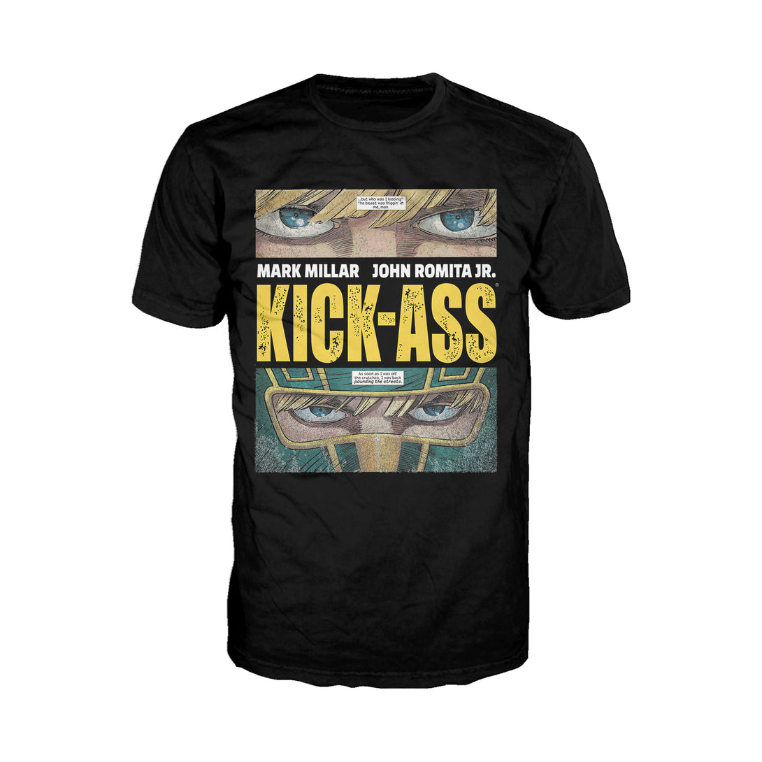 Kick Ass Logo Close Up Official Men's T-Shirt (Black) - Urban Species Mens Short Sleeved T-Shirt