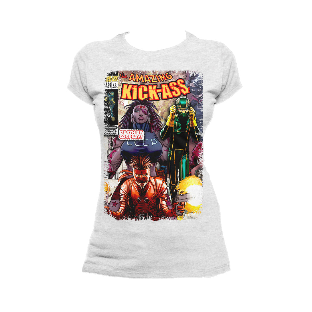 Kick Ass Remix Cover Amazing Official Women's T-Shirt (Heather Grey) - Urban Species Ladies Short Sleeved T-Shirt