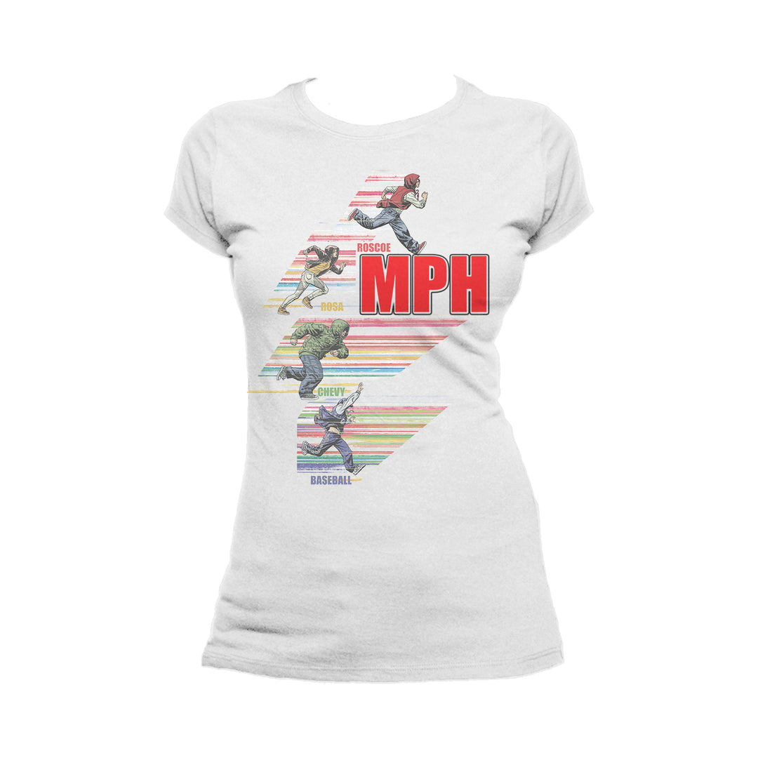MPH Logo RUN Official Women's T-Shirt (White) - Urban Species Ladies Short Sleeved T-Shirt