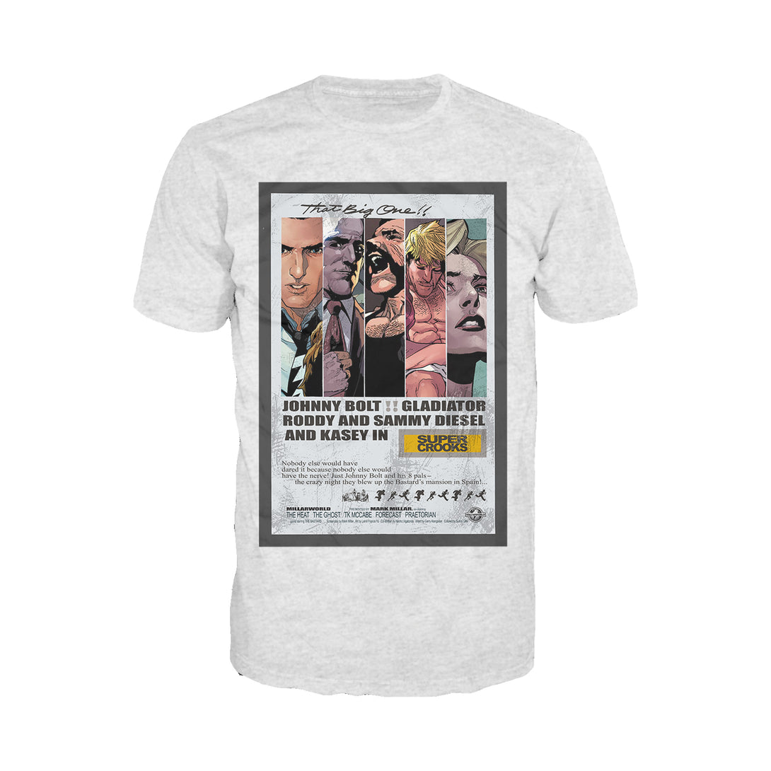 Supercrooks 60s Ocean Poster Official Men's T-Shirt (Heather Grey) - Urban Species Mens Short Sleeved T-Shirt