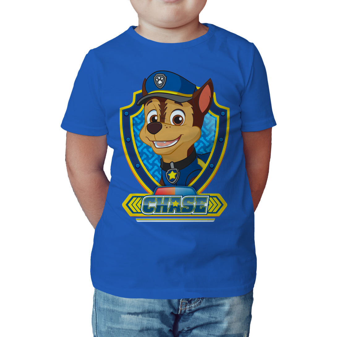Paw Patrol Chase Official Kid's T-Shirt (Royal Blue) - Urban Species Kids Short Sleeved T-Shirt