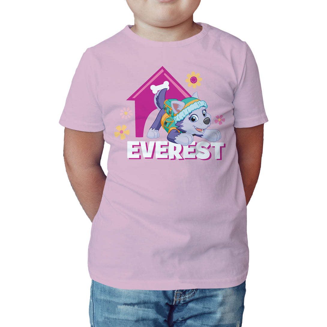 Paw Patrol Everest Official Kid's T-Shirt (Pink) - Urban Species Kids Short Sleeved T-Shirt