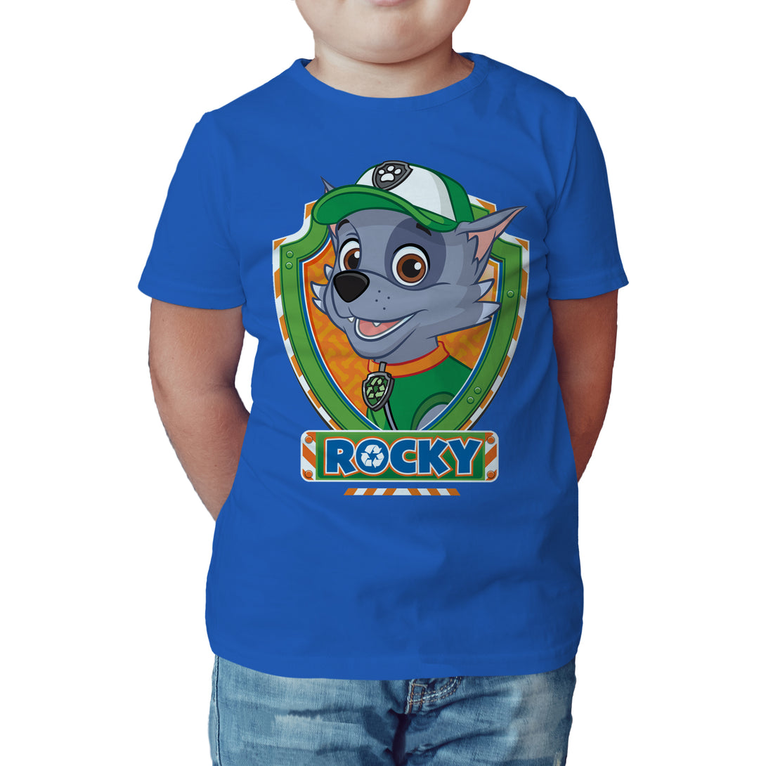 Paw Patrol Rocky Official Kid's T-Shirt (Royal Blue) - Urban Species Kids Short Sleeved T-Shirt