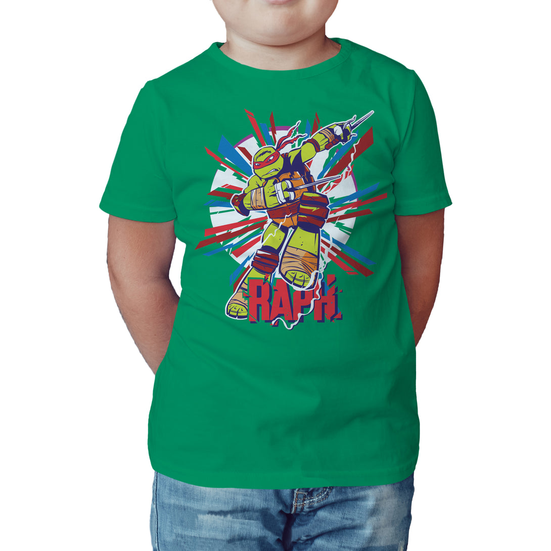 TMNT Raphael Raph Official Kid's T-Shirt (Green) - Urban Species Kids Short Sleeved T-Shirt