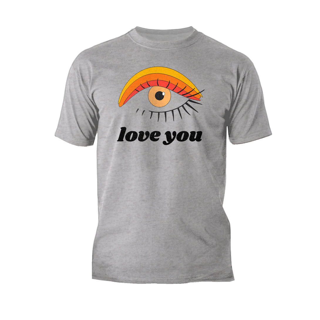 Vintage Valentine Eye Love You Men's T-shirt Sports Grey - Urban Species