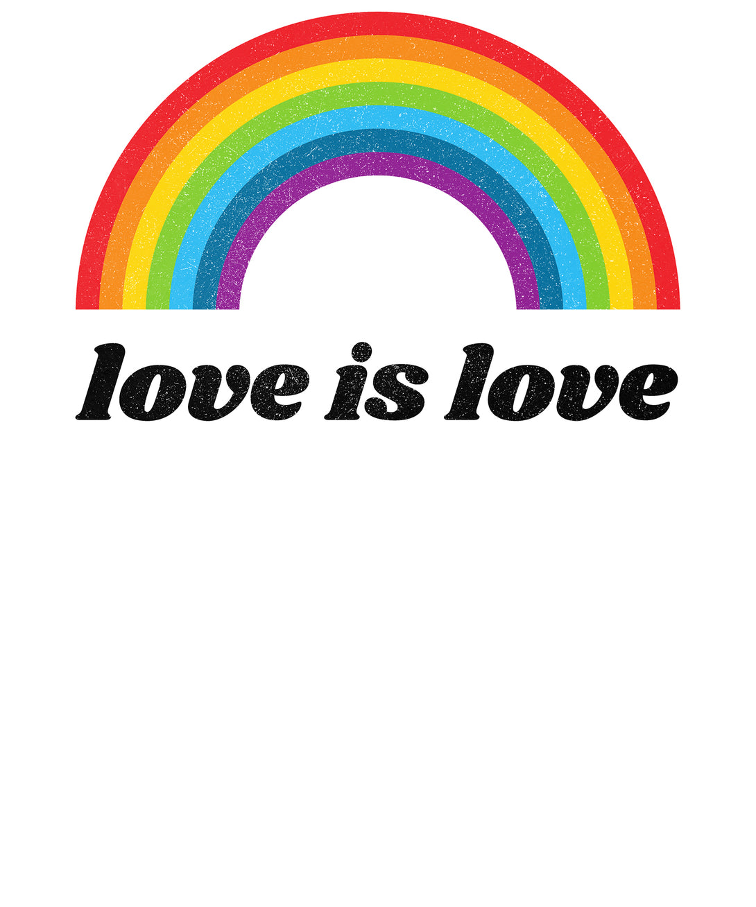 Vintage Valentine Rainbow Love Is Love Women's T-shirt White - Urban Species Design Close Up