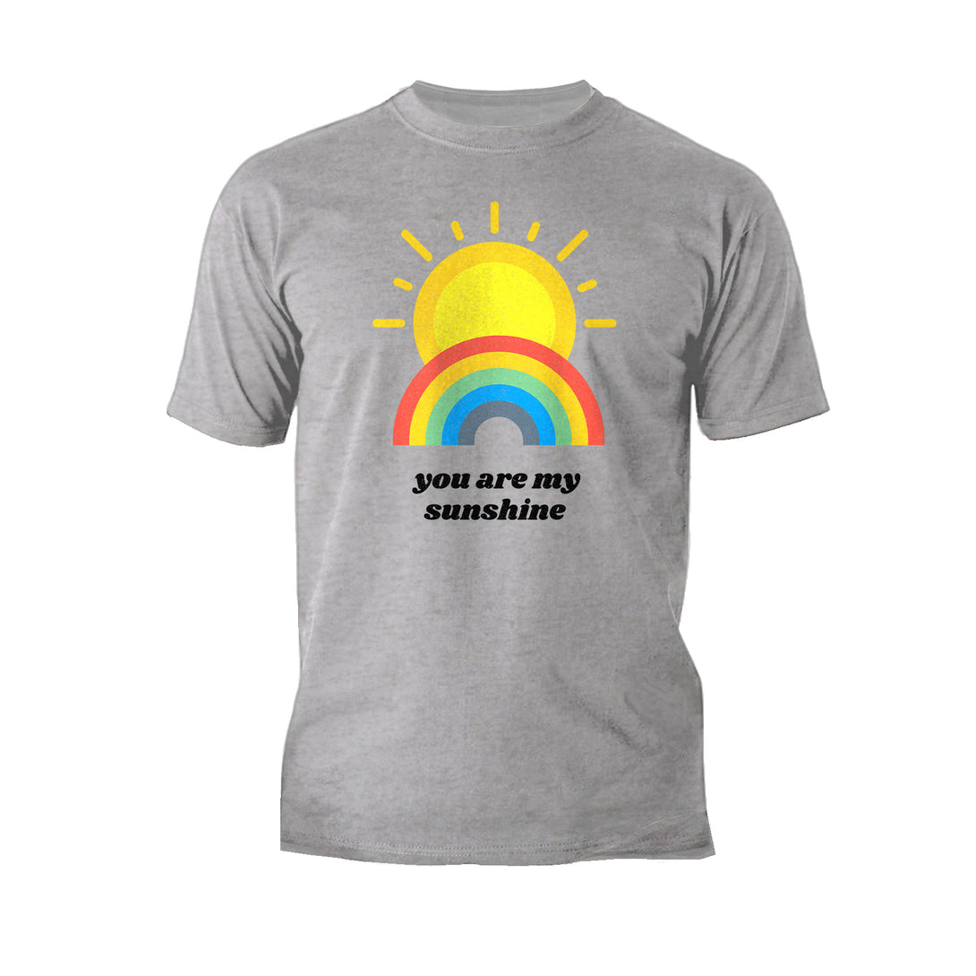 Vintage Valentine Sun Rainbow You Are My Sunshine Men's T-shirt Sports Grey - Urban Species