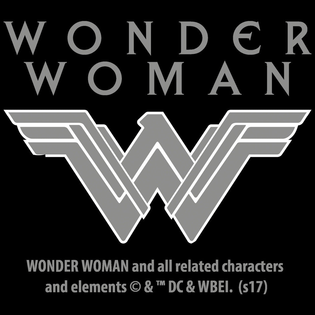 DC Wonder Woman Logo 3D Paisley Official Women's T-shirt (Black) - Urban Species Ladies Short Sleeved T-Shirt