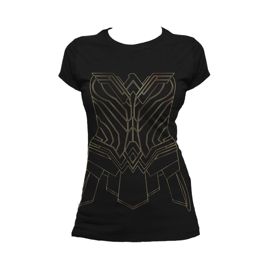 DC Wonder Woman Cosplay Official Women's T-shirt (Black) - Urban Species Ladies Short Sleeved T-Shirt